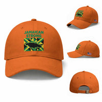 Jamaican Strong Resilience Geometric Flag Baseball Cap Abstract Island Map and Heritage