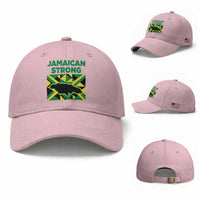 Jamaican Strong Resilience Geometric Flag Baseball Cap Abstract Island Map and Heritage