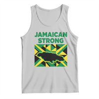 Jamaican Strong Resilience Geometric Flag Tank Top Abstract Island Map and Heritage