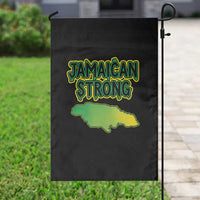 Jamaican Strong Resilience Graphic Garden Flag Caribbean Island Map Silhouette