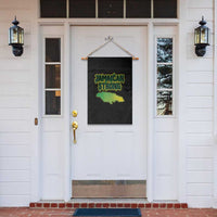 Jamaican Strong Resilience Graphic Garden Flag Caribbean Island Map Silhouette