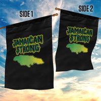 Jamaican Strong Resilience Graphic Garden Flag Caribbean Island Map Silhouette