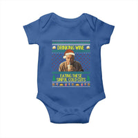 Funny Ed Gein Christmas Meme Baby Onesie Drinking Wine Eating This Sinful Cold Cuts Viral Scene - Wonder Print Shop