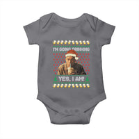Funny Ed Gein Drinking Wine Baby Onesie Im Going Drinking Yes I Am Christmas Meme - Wonder Print Shop