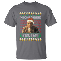 Funny Ed Gein Drinking Wine T Shirt Im Going Drinking Yes I Am Christmas Meme - Wonder Print Shop