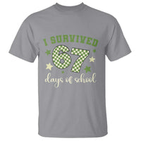 I Survived 67 Days of School T Shirt Funny Six Seven Meme Students Teacher Celebration - Wonder Print Shop