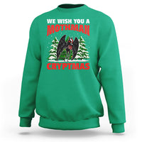 Mothman Christmas Sweatshirt We Wish You A Mothman Cryptmas Cryptid Cryptidcore - Wonder Print Shop