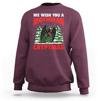 Mothman Christmas Sweatshirt We Wish You A Mothman Cryptmas Cryptid Cryptidcore - Wonder Print Shop