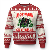 Mothman Christmas Ugly Christmas Sweater We Wish You A Mothman Cryptmas Cryptid Cryptidcore - Wonder Print Shop