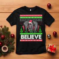 Mothman Christmas T Shirt Believe Cryptmas Cryptid Monster Point Pleasant - Wonder Print Shop