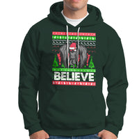 Mothman Christmas Hoodie Believe Cryptmas Cryptid Monster Point Pleasant - Wonder Print Shop