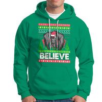 Mothman Christmas Hoodie Believe Cryptmas Cryptid Monster Point Pleasant - Wonder Print Shop