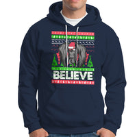 Mothman Christmas Hoodie Believe Cryptmas Cryptid Monster Point Pleasant - Wonder Print Shop
