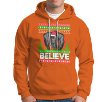 Mothman Christmas Hoodie Believe Cryptmas Cryptid Monster Point Pleasant - Wonder Print Shop