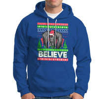 Mothman Christmas Hoodie Believe Cryptmas Cryptid Monster Point Pleasant - Wonder Print Shop
