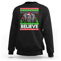 Mothman Christmas Sweatshirt Believe Cryptmas Cryptid Monster Point Pleasant - Wonder Print Shop