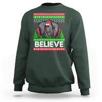 Mothman Christmas Sweatshirt Believe Cryptmas Cryptid Monster Point Pleasant - Wonder Print Shop