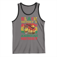 Black History Is American History Tank Top African American Pride Flag Raised Fist