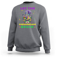 Funny Mardi Gras Sweatshirt Let The Shenanigans Begin - Wonder Print Shop