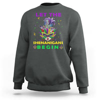 Funny Mardi Gras Sweatshirt Let The Shenanigans Begin - Wonder Print Shop