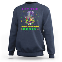 Funny Mardi Gras Sweatshirt Let The Shenanigans Begin - Wonder Print Shop