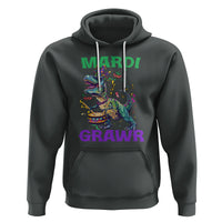 Funny Mardi Gras Dinosaur Hoodie Mardi Grawr Rex - Wonder Print Shop