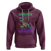 Funny Mardi Gras Dinosaur Hoodie Mardi Grawr Rex - Wonder Print Shop