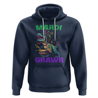 Funny Mardi Gras Dinosaur Hoodie Mardi Grawr Rex - Wonder Print Shop