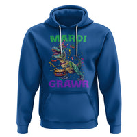 Funny Mardi Gras Dinosaur Hoodie Mardi Grawr Rex - Wonder Print Shop