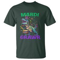 Funny Mardi Gras Dinosaur T Shirt Mardi Grawr Rex - Wonder Print Shop