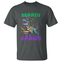 Funny Mardi Gras Dinosaur T Shirt Mardi Grawr Rex - Wonder Print Shop