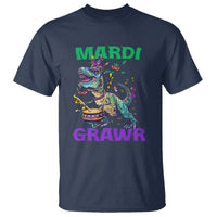 Funny Mardi Gras Dinosaur T Shirt Mardi Grawr Rex - Wonder Print Shop