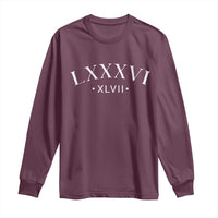 LXXXVI XLVII Long Sleeve Shirt 86 47 Roman Numerals