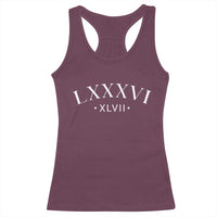 LXXXVI XLVII Racerback Tank Top 86 47 Roman Numerals