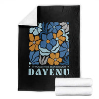 Dayenu Passover Jewish Holiday Floral Retro Throw Blanket It Would Have Been Enough Meaningful Seder Gift