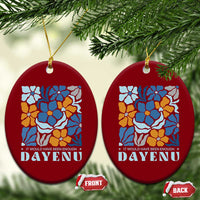 Dayenu Passover Jewish Holiday Floral Retro Ceramic Ornament It Would Have Been Enough Meaningful Seder Gift