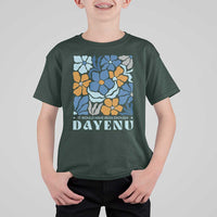 Dayenu Passover Jewish Holiday Floral Retro T Shirt For Kid It Would Have Been Enough Meaningful Seder Gift