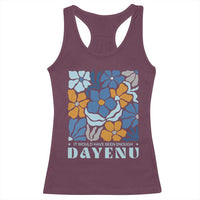 Dayenu Passover Jewish Holiday Floral Retro Racerback Tank Top It Would Have Been Enough Meaningful Seder Gift