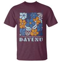 Dayenu Passover Jewish Holiday Floral Retro T Shirt It Would Have Been Enough Meaningful Seder Gift