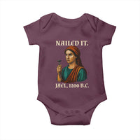 Funny Biblical Jael Nailed It Vintage Baby Onesie Strong Woman Bible Story Dark Humor Meme