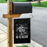 He Is Rizzin Funny Christian Easter Skateboarding Jesus Meme Garden Flag Faith Humor Trendy Youth Gift