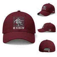 He Is Rizzin Funny Christian Easter Skateboarding Jesus Meme Baseball Cap Faith Humor Trendy Youth Gift