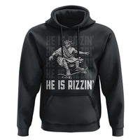 He Is Rizzin Funny Christian Easter Skateboarding Jesus Meme Hoodie Faith Humor Trendy Youth Gift