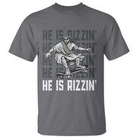 He Is Rizzin Funny Christian Easter Skateboarding Jesus Meme T Shirt Faith Humor Trendy Youth Gift