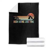 Retro Coming Out Of My Cave Christian Easter Parody Throw Blanket I’ve Been Doing Just Fine Resurrection Humor Faith Gift