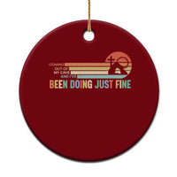 Retro Coming Out Of My Cave Christian Easter Parody Ceramic Ornament I’ve Been Doing Just Fine Resurrection Humor Faith Gift