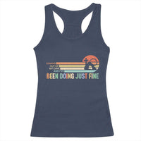 Retro Coming Out Of My Cave Christian Easter Parody Racerback Tank Top I’ve Been Doing Just Fine Resurrection Humor Faith Gift