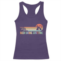 Retro Coming Out Of My Cave Christian Easter Parody Racerback Tank Top I’ve Been Doing Just Fine Resurrection Humor Faith Gift