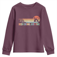 Retro Coming Out Of My Cave Christian Easter Parody Youth Sweatshirt I’ve Been Doing Just Fine Resurrection Humor Faith Gift
