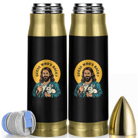Guess Who is Back Funny Christian Easter Bullet Tumbler Winking Jesus with Lamb Cute Resurrection Humor Gift